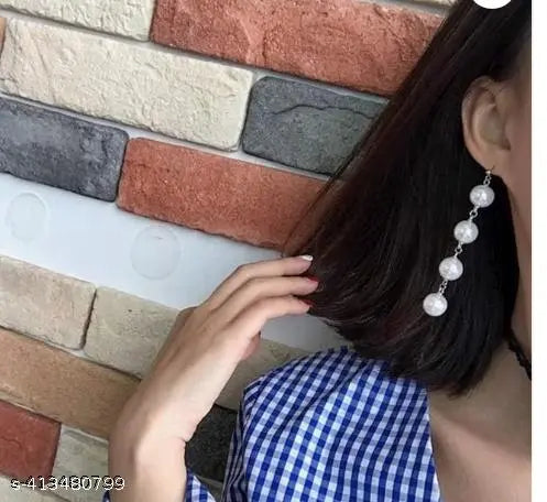 Elegant Quad Pearl Earrings