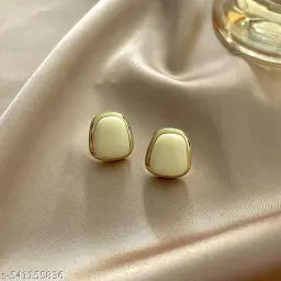 Matte Glow Minimal Statement Stud Earrings