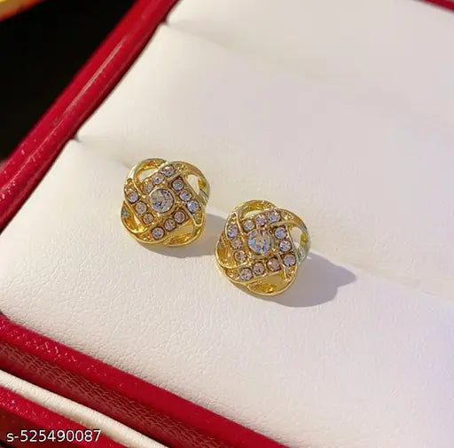 Glam Knot Stud Earrings