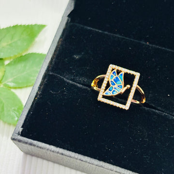 Unique Enamel Stylish Stainless Steel Finger Rings - WWC Special Edition - D4