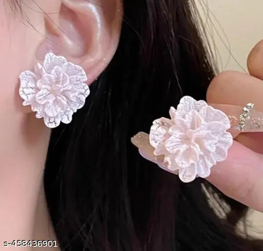 Soft Pink Floral Earrings