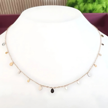 Premium Anti Tarnish Gold Plated Charm Necklace - Tear Drop Shape