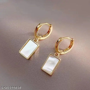 Glossy Minimal Drop Earrings