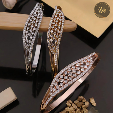 Premium Stainless Steel Kiyu Ziyu Anti Tarnish Kada Bracelets - Stone Studded - D6