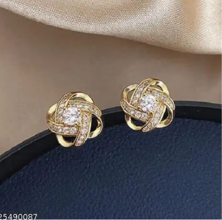 Glam Knot Stud Earrings