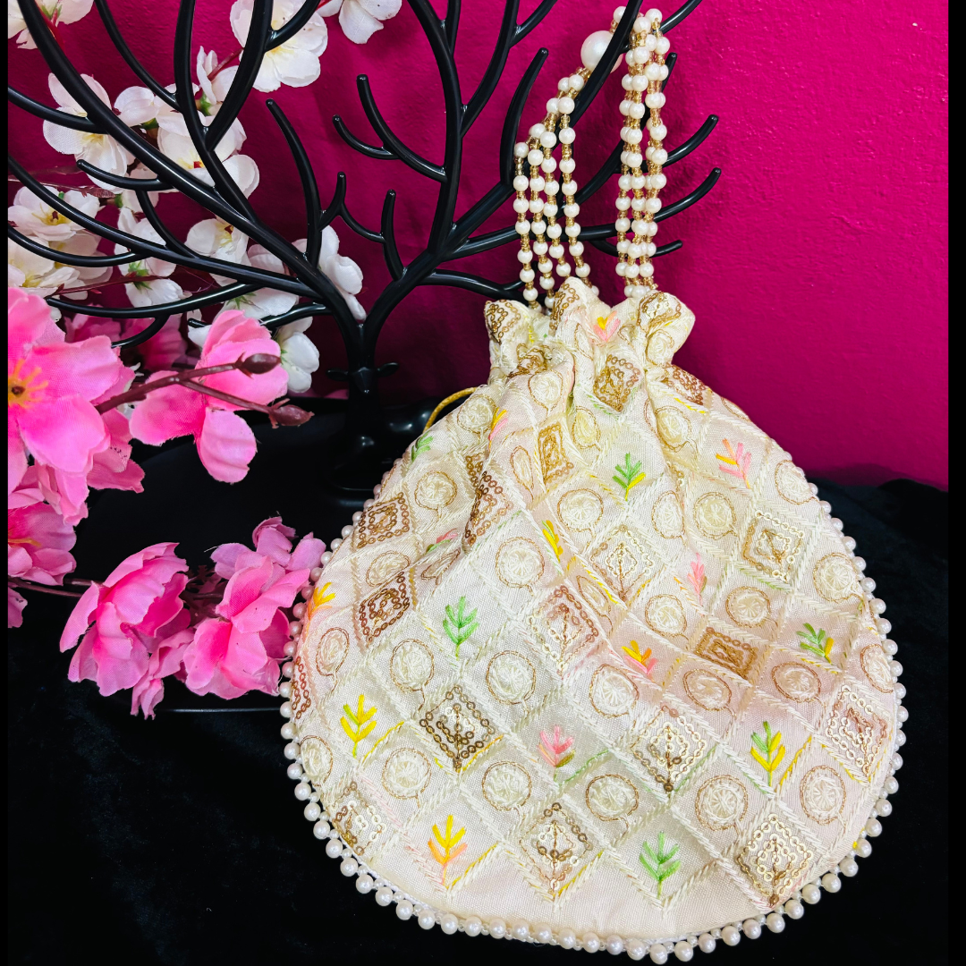 Cute Ethnic Potli Bags - Multicolored - D - 4