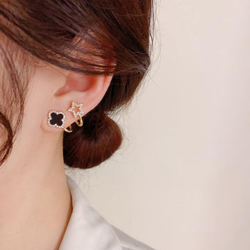 Clover Star Linked Stud Earrings
