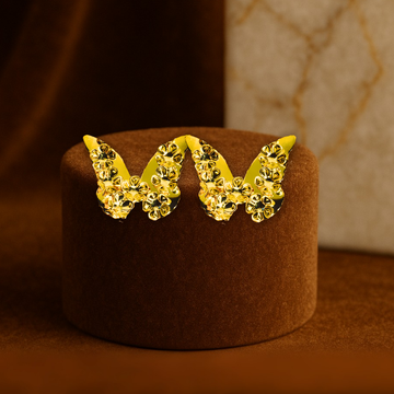Chic Floral Butterfly Stud Earrings Anti Tarnish Stainless Steel