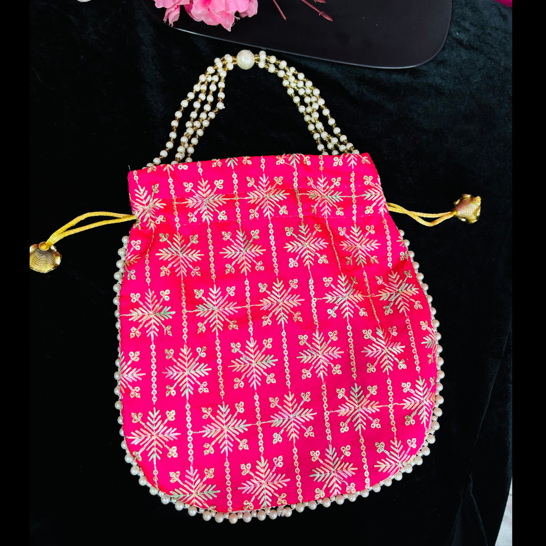 Cute Ethnic Potli Bags - Multicolored - D - 1