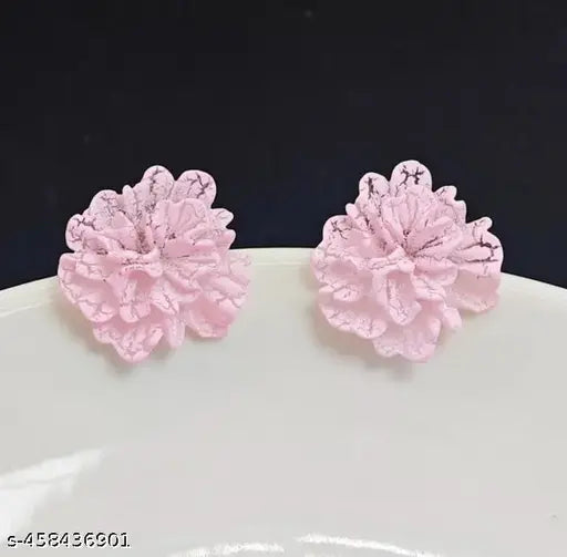 Soft Pink Floral Earrings