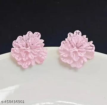Soft Pink Floral Earrings