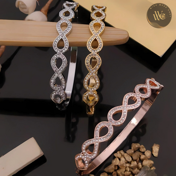 Premium Stainless Steel Kiyu Ziyu Anti Tarnish Kada Bracelets - Stone Studded - D7