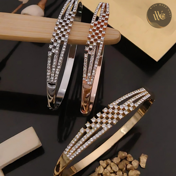 Premium Stainless Steel Kiyu Ziyu Anti Tarnish Kada Bracelets - Stone Studded - D1