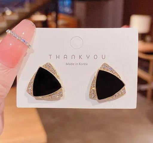 Bold Triangle Stud Earrings