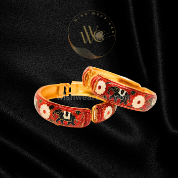 Meenakari beautiful Ethic Kada / Bracelet - Red