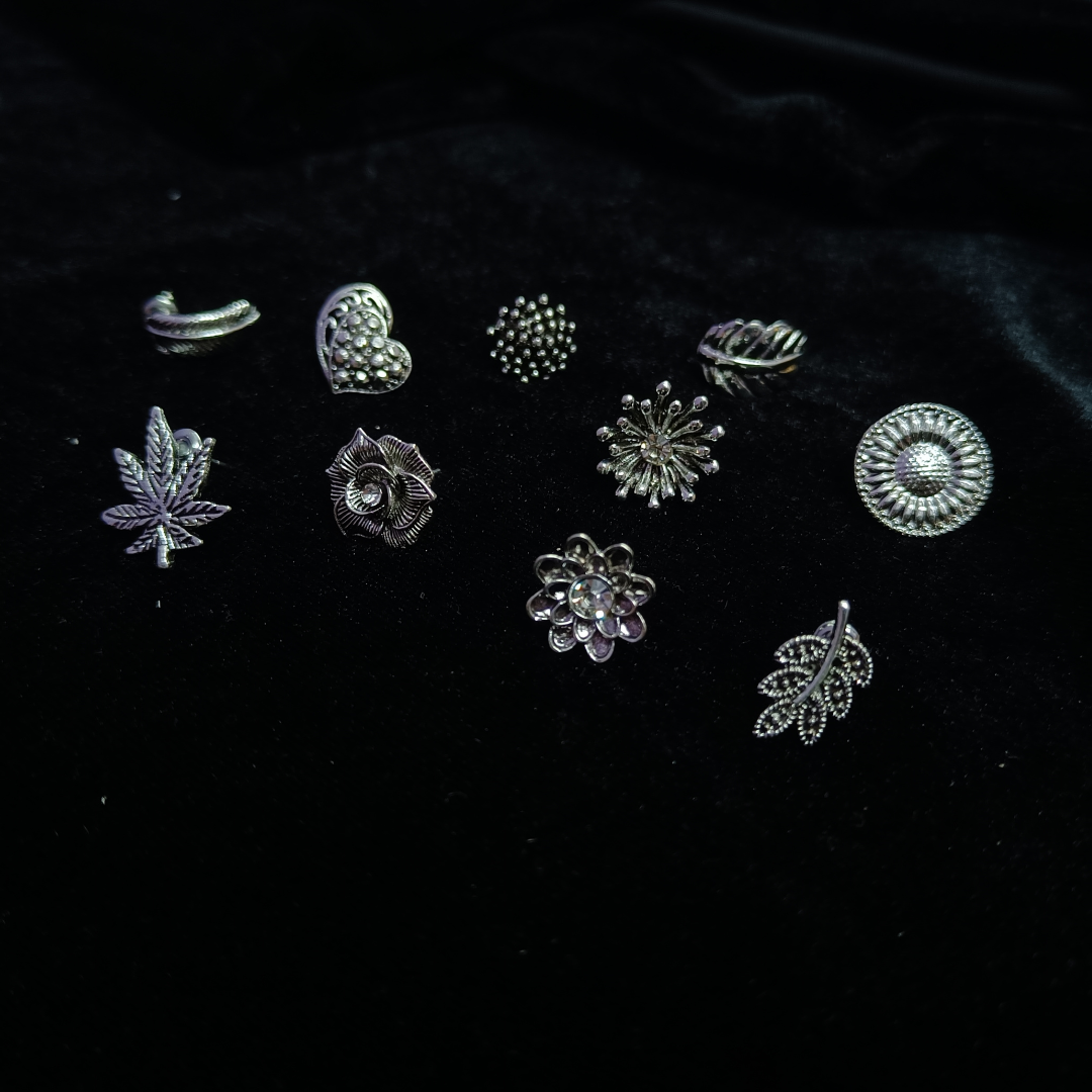 Fancy / Daily wear stylish oxidised studs - Design 10