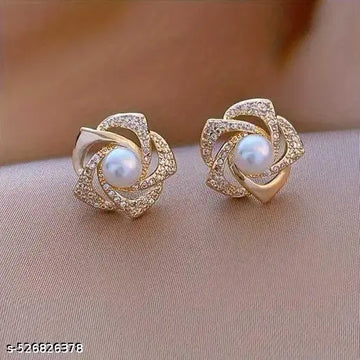 Petal Bloom Pearl Studs