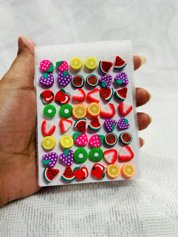 Cute daily wear studs with fruit designs