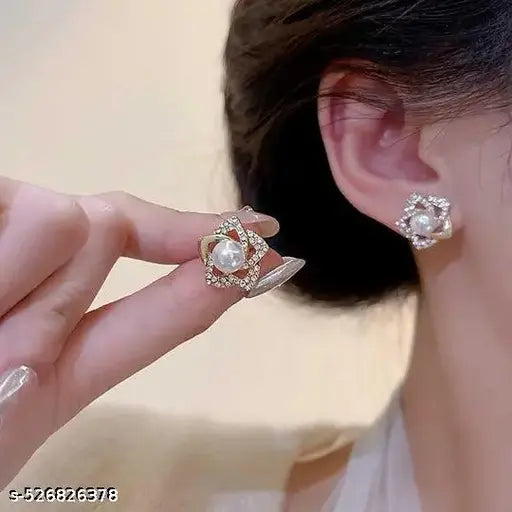 Petal Bloom Pearl Studs