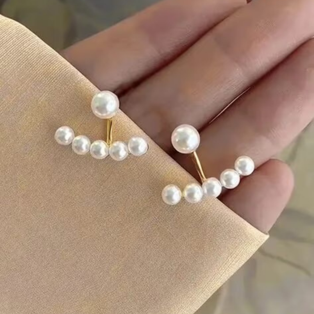 Layered Pearl Front Back Studs