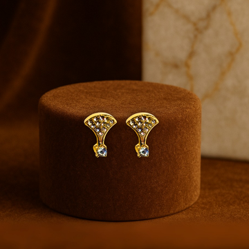 Stylish Fan Crystal Clip-On Earrings Anti Tarnish Stainless Steel