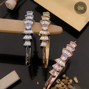 Premium Stainless Steel Kiyu Ziyu Anti Tarnish Kada Bracelets - Stone Studded - D11