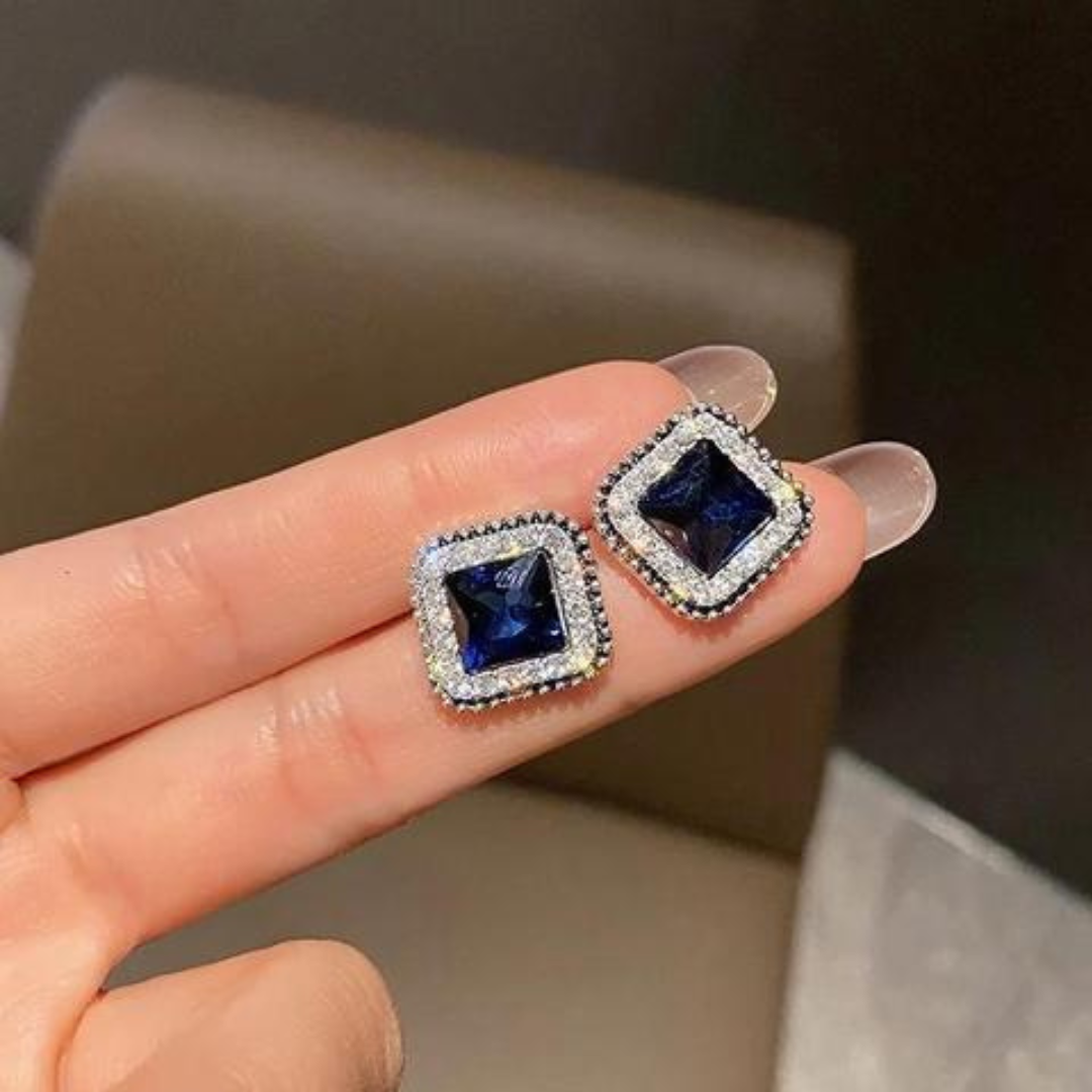 Royal Blue Luxe statement studs