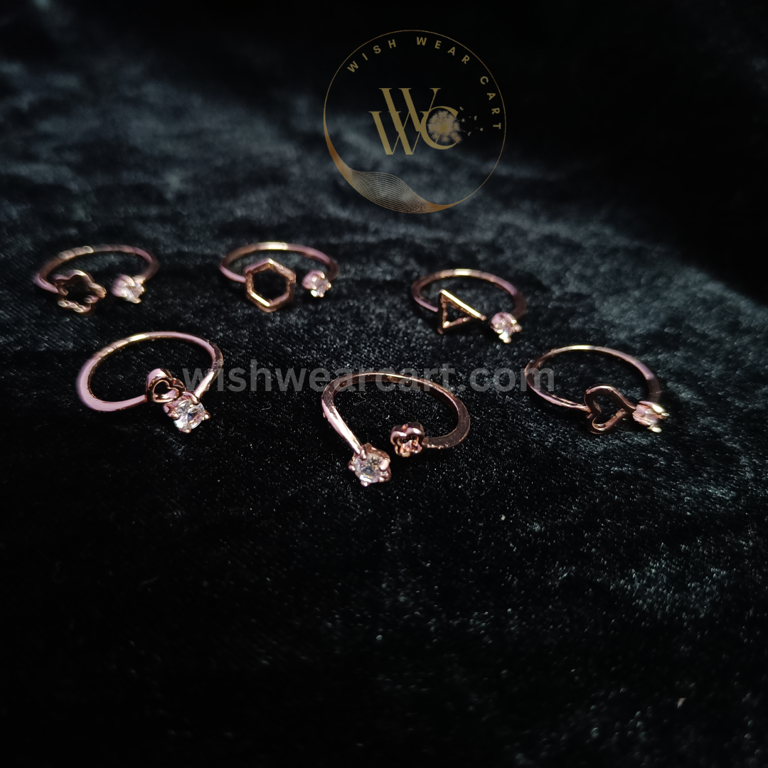 Stylish Rose Gold Finger Rings With Unique Designs