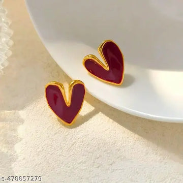 Cute Red Sweet Heart Earrings