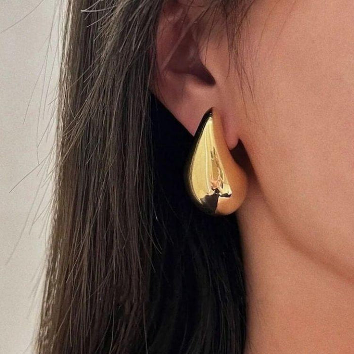 Bold Teardrop Hoop Earrings