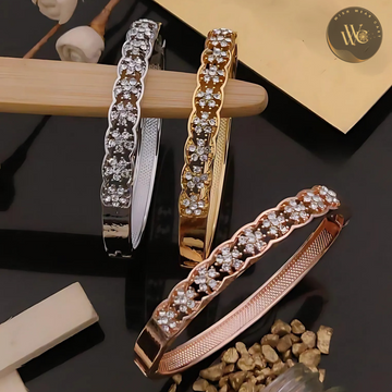 Premium Stainless Steel Kiyu Ziyu Anti Tarnish Kada Bracelets - Stone Studded - D5