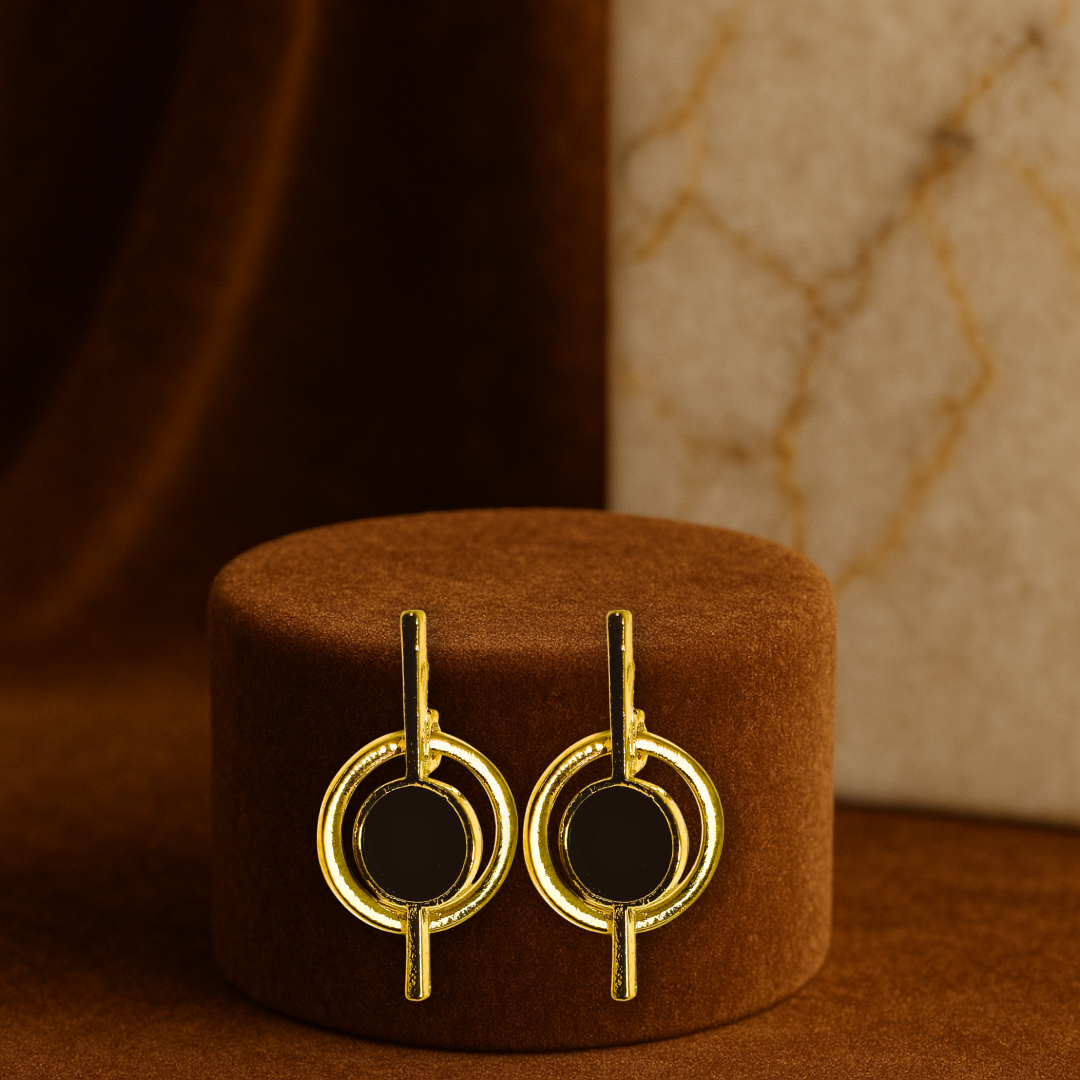 Chic Geometric Circle Stud Earrings Anti Tarnish Stainless Steel